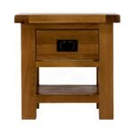 Zelah Oak Lamp Table with Drawer - Image 3