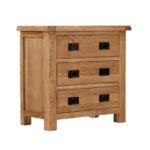 Zelah Oak 3 Drawer Chest