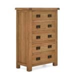 Zelah Oak 5 Drawer Chest
