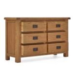 Zelah Oak 3+3 Drawer Chest - Image 3