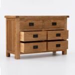 Zelah Oak 3+3 Drawer Chest - Image 4