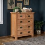 Zelah Oak 2 over 3 Drawer Chest - Image 2