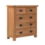 Zelah Oak 2 over 3 Drawer Chest
