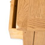 Surrey Oak Slim Bedside Table - Image 7