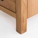 Surrey Oak Slim Bedside Table - Image 8