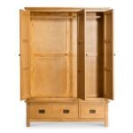 Surrey Oak Triple Wardrobe & Drawers - Image 4