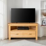 London Oak Corner TV Stand - Image 2