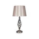 Jenna Silver Metal Twist Detail Table Lamp