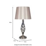 Jenna Silver Metal Twist Detail Table Lamp - Image 4