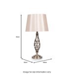 Jenna Antique Brass Metal Twist Detail Table Lamp - Image 3