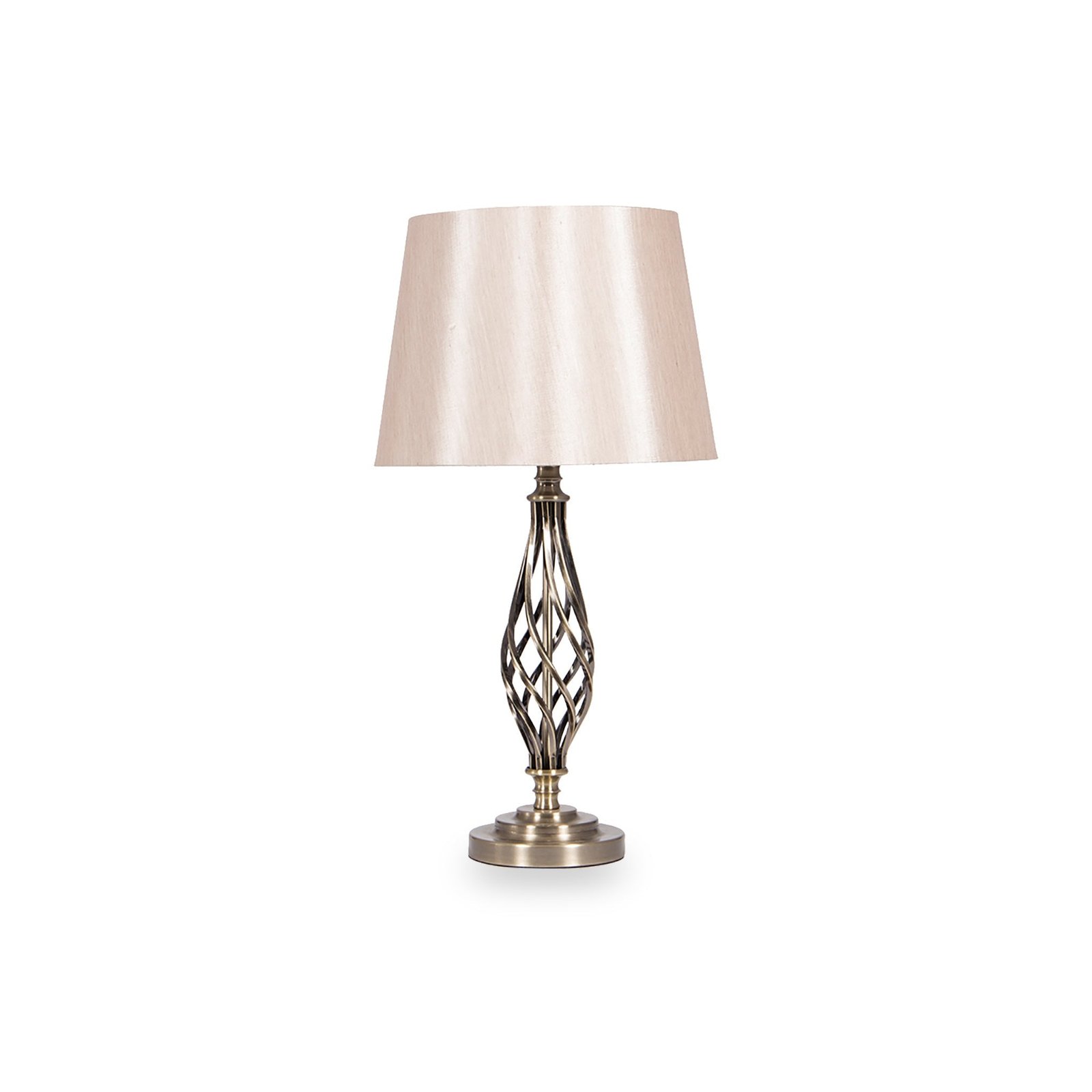 RF30-048-C-Jenna-Antique-Brass-Metal-Twist-Detail-Table-Lamp-Front1 Jenna Antique Brass Metal Twist Detail Table Lamp - Image 1