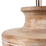 Kingsbury White Wash Large Carved Wood Table Lamp - Image 3