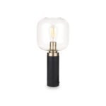 Florence Black Metal & Glass Table Lamp