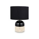 Lotta Black and Natural Stoneware Table Lamp - Image 2