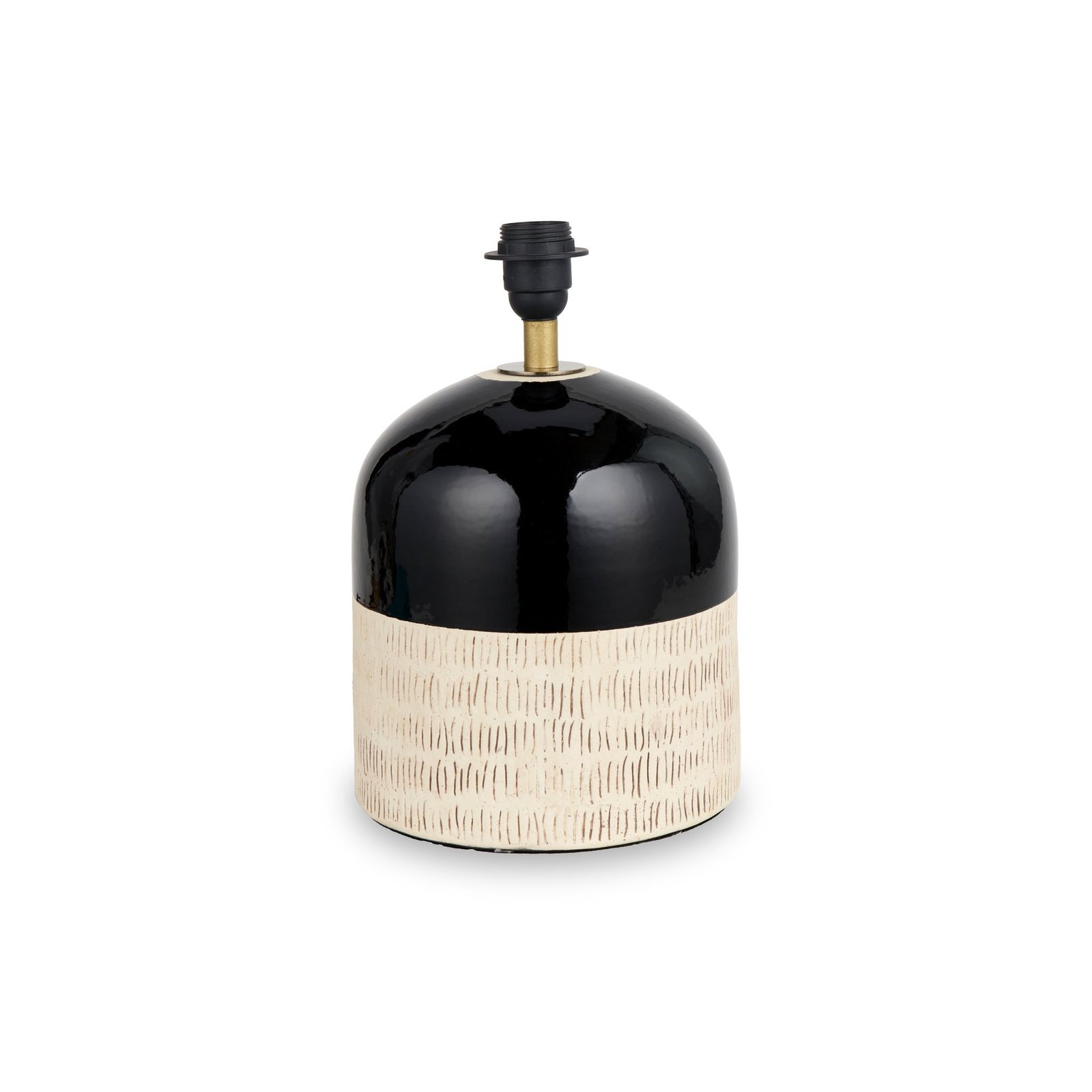 RF30-1043-BO-Lotta-Black-and-Natural-Stoneware-Table-Lamp-Front2 Lotta Black and Natural Stoneware Table Lamp - Image 1