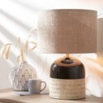 Lotta Black and Natural Stoneware Table Lamp - Image 3
