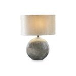 Mabel Silver Dot Textured Ceramic Table Lamp