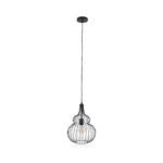 Dania Matt Black Metal Shaped Wire Pendant
