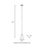 Ella Clear Ribbed Glass Teardrop Pendant - Image 5