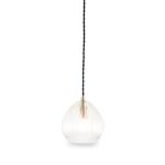 Ella Clear Ribbed Glass Teardrop Pendant - Image 3