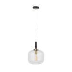 Florence Black Metal & Glass Pendant