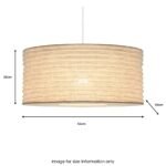 Patpong 50cm White Jute Easy Fit Pendant - Image 4