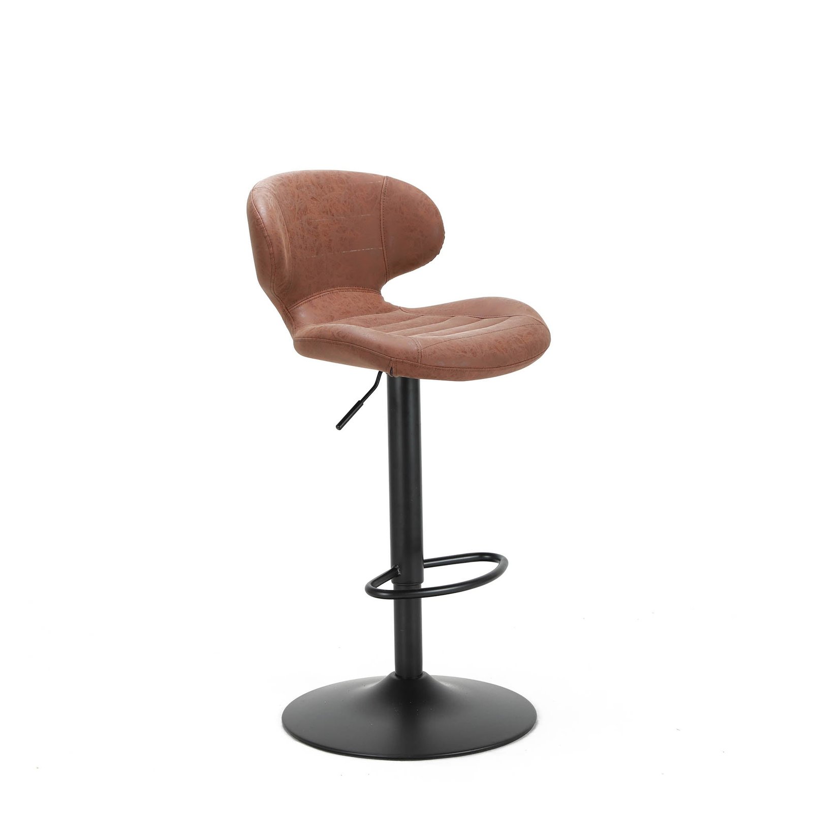RF519880-01-01-Mendez-Bar-Stool-Tan-Roseland-Furniture-1 Mendez Faux Leather Bar Stool - Image 1