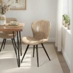 Marcha Curved Leather Seat Dining Chair - Image 2