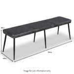 Riana Leather 160cm Bench - Image 7