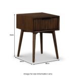 Oskar 1 Drawer Grooved Side Table - Image 15