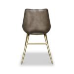 Torquil Leather Pleated Back Dining Chair - Image 4