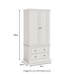 Porter 2 Door 3 Drawer Wardrobe - Image 7