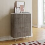 Amelie Grey Fluted 5 Drawer Chest - Image 2