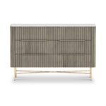 Amelie Grey Fluted 6 Drawer Chest - Image 4