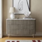Amelie Grey Fluted 6 Drawer Chest - Image 2