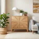 Sunburst Oak 2 Door Sideboard - Image 2