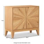 Sunburst Oak 2 Door Sideboard - Image 14