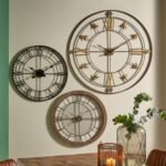 Natural Wood & Metal Round Wall Clock - Image 5