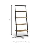 Isaac Oak Ladder Bookcase - Image 9