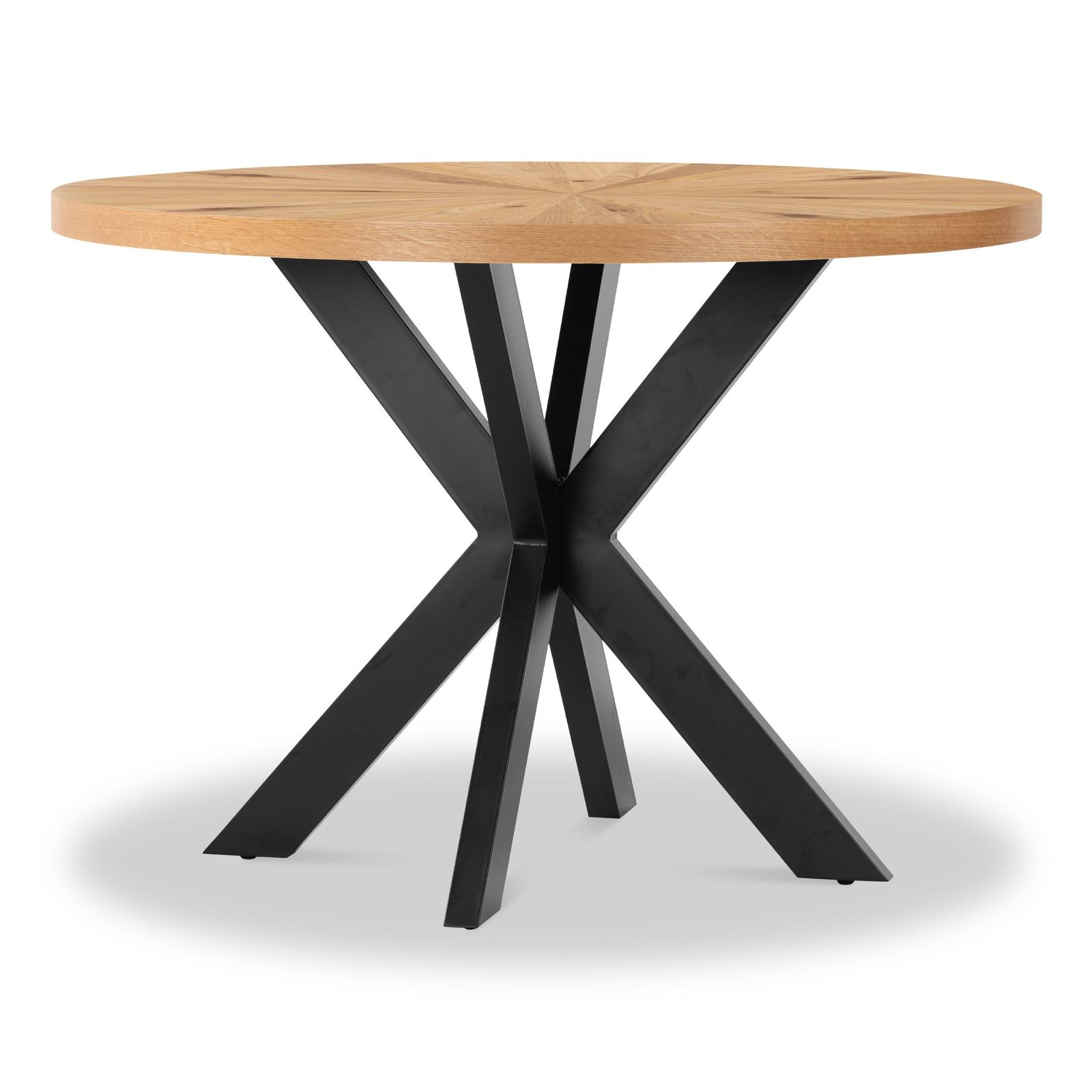 RF7574-Sunburst-Oak-Round-Dining-Table-Angle1 Sunburst Oak Round Dining Table - Image 1