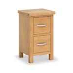 London Oak Slim Bedside Table