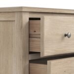 Celine Washed Oak 2 Over 3 Drawer Chest - Image 4