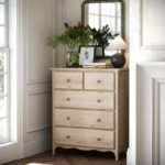 Celine Washed Oak 2 Over 3 Drawer Chest - Image 2