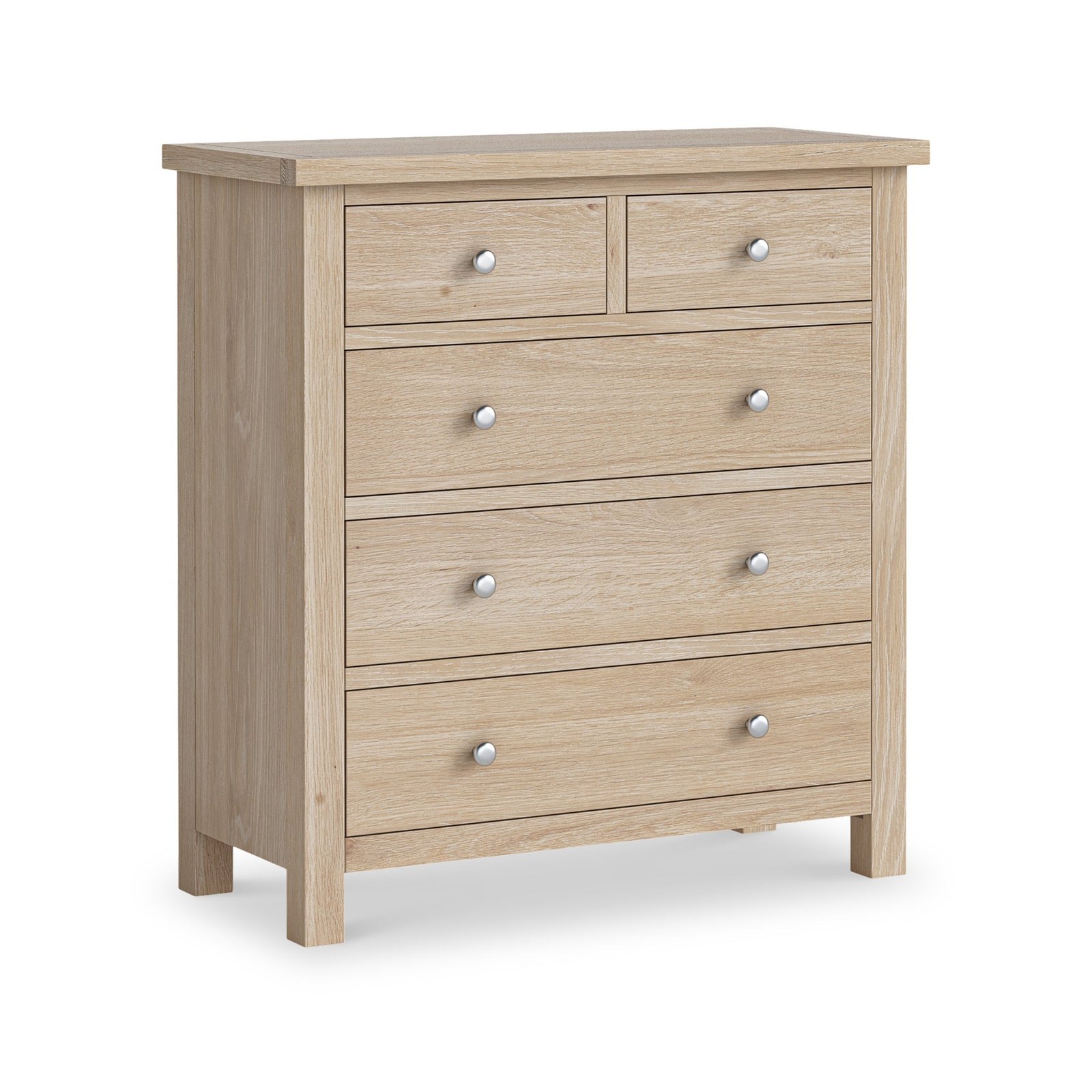 RF8455-Farrow-Oak-2_3-Chest-Angle1 Farro Washed Oak 2 Over 3 Chest Of Drawers - Image 1