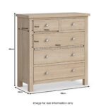 Farro Washed Oak 2 Over 3 Chest Of Drawers - Image 10
