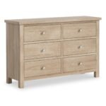 Farro Washed Oak 6 Drawer Chest