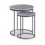 Pimlico Marble Nest of 2 Tables with Grey Frame - Image 4