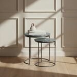 Pimlico Marble Nest of 2 Tables with Grey Frame - Image 5