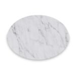 Pimlico Marble Oval C Side Table with Grey Frame - Image 3