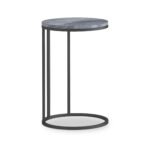 Pimlico Marble Round C Side Table with Grey Frame - Image 4